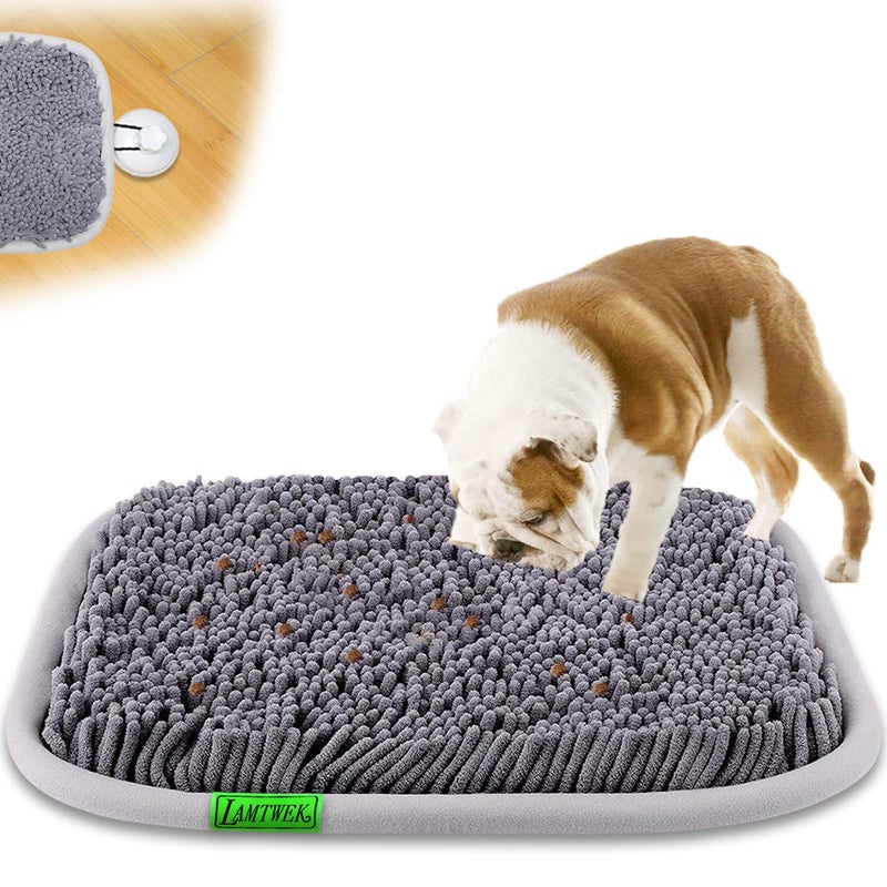 LAMTWEK Snuffle Mat for Dogs, 17" x 21" Dog Snuffle Mat Interactive Feed Game for Boredom, Encourages Natural Foraging Skills and Stress Relief, Easy to Fill Machine Washable - Image 1
